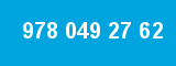 978 049 27 62 978 049 27 62